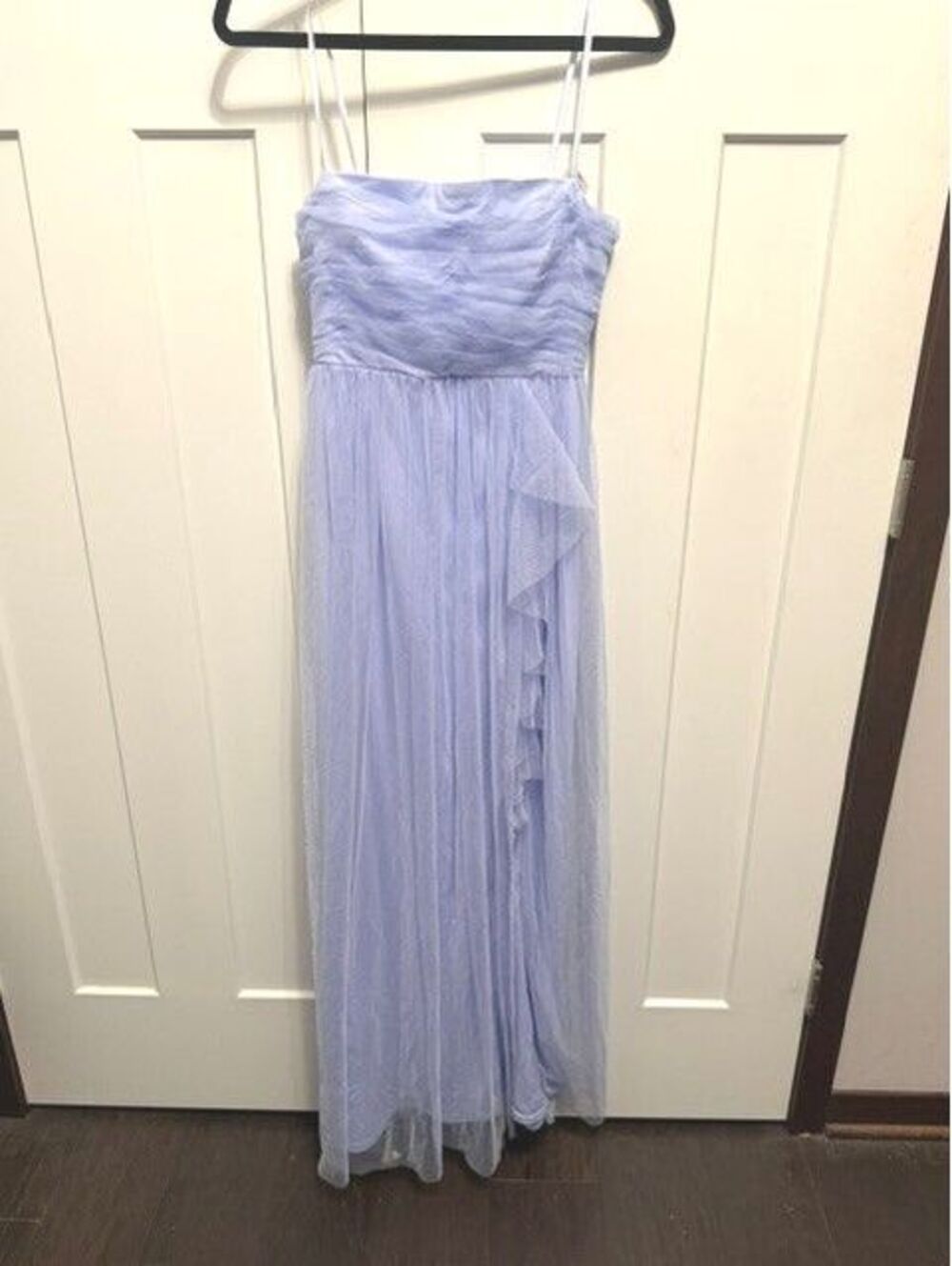 NWT Lavender chiffon maxi formal strapless dress size 5/6 NEW From Kohls